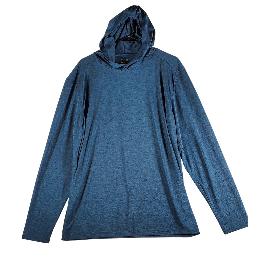 BCG Men's Blue Heathered Long Sleeve Hoodie Athletic Performance‎ Top XL